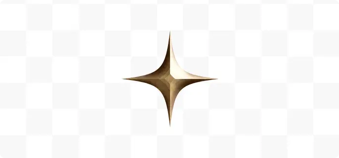 Golden abstract star symbol representing company vision and innovation