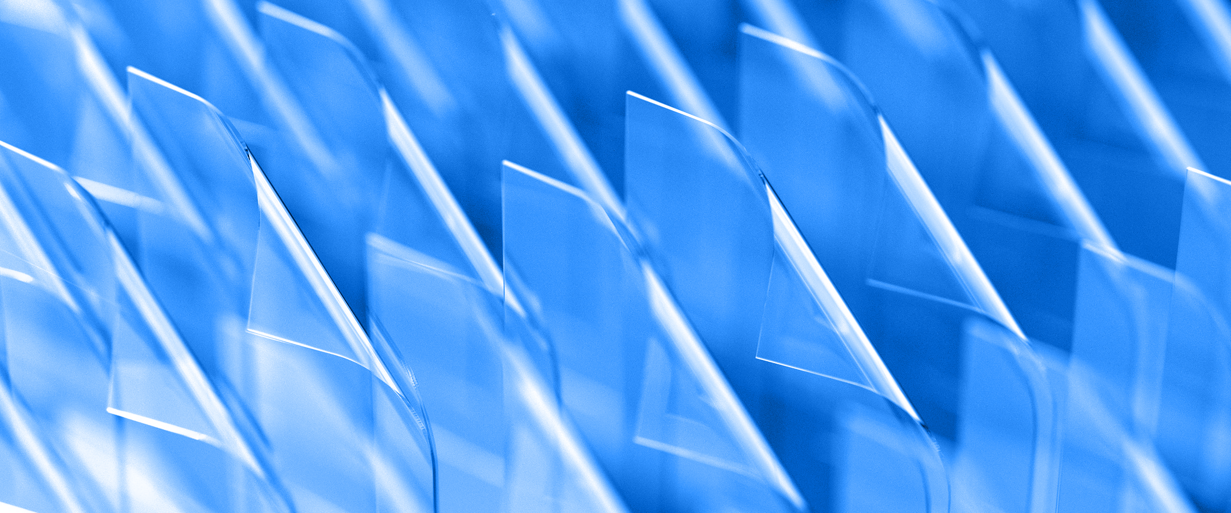 Abstract blue technology background representing the future of web development in 2026