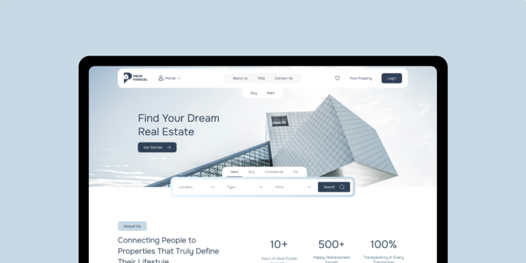 prop mangal: real estate website